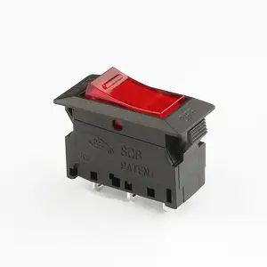 Elektrische Rood Zwart 5A 15A Dc 50V Ce Ul Verlichte Overbelasting Circuit Breaker Rocker Switch