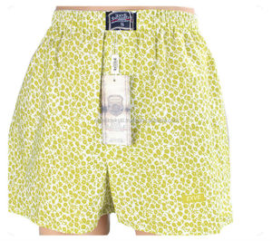Boxer doux et jaune, sous-vêtements pour hommes, caleçon 100% en coton, vente en gros - Product Image 1