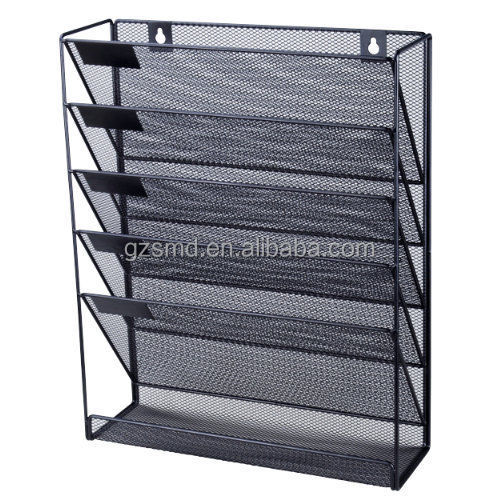Mesh Desk File Organizer Black Metal Wire Mesh Foldable Desk File Organizer