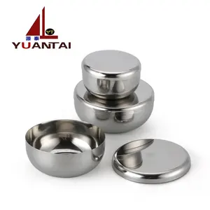 China manufacture 8.5/10/12cm Korean style Kimchi bowl stainless steel soup bowl rice bowl with lid