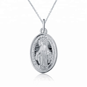 Perhiasan Katolik Grosir Liontin Emas Bunda Maria Religius Buatan Khusus - Product Image 2