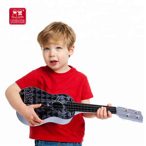 Cadeaux de noël <span class=keywords><strong>rock</strong></span> et roll noir enfants en bois musical guitare jouet pour enfants 3 + - Product Image 1