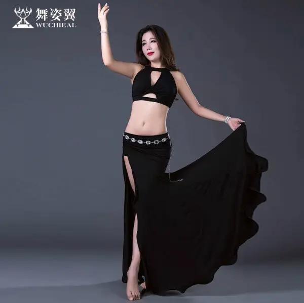 On Sale Belly Dance Costumes Wuchieal Top & long Skirt for Dancing