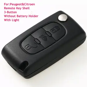 Remote Key Shell For Citroen Peugeot 3button Car Key Case Cover