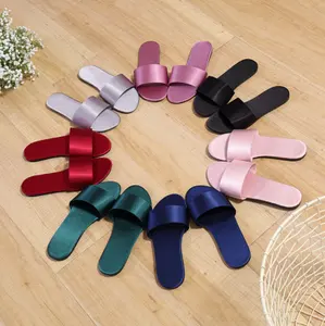 2019 अधिक रंग चप्पल महिला साटन सिमुलेशन रेशम खींचें इनडोर शादी चप्पल दुल्हन/bridemaids जूता
