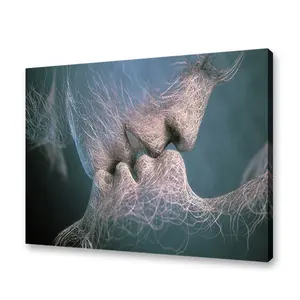 Digital print abstract art romantic love kiss hd picture canvas painting Wall Decoration