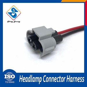 Ts 16949 bulbo de halógeno del coche 2 pines macho cable conector hembra arnés de cableado rápido - Product Image 2
