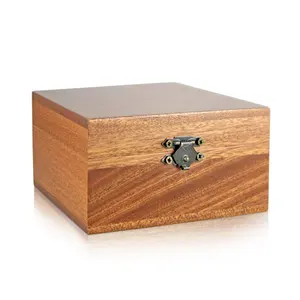 Personalize caixa de madeira de sapele, caixa de presente de alta qualidade