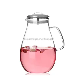 Wholesale women sexy shape hot water fruit infusion oversized glass pitcher