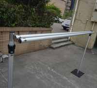 Portable Telescopic Double Layer Curtain Event Pipe and Drape Backdrop Stands with Curtain