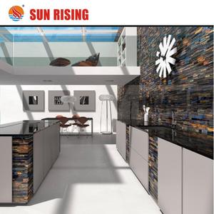 Piedra de ágata de Ojos de tigre amarilla y azul personalizada para decoración de pared - Product Image 6