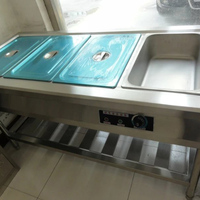 Vitrine chauffante de comptoir pour aliments chauds