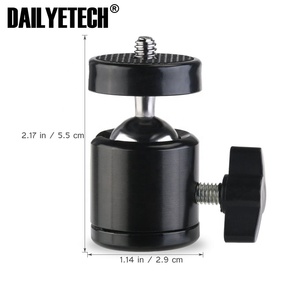 360 grados giratorio <span class=keywords><strong>Mini</strong></span> cabeza de bola soporte para 1/4 tornillo de montaje en trípode de cámara DSLR de DAILYETECH - Product Image 5