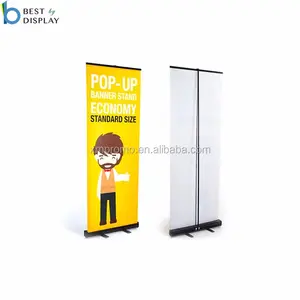 High quality aluminium retractable Luxurious roll up rotating banner stand for advertisement