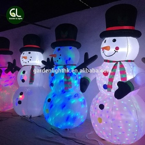 Nueva llegada de alta energía de movimiento LED castillos de Navidad muñeco de nieve inflable de la familia - Product Image 2