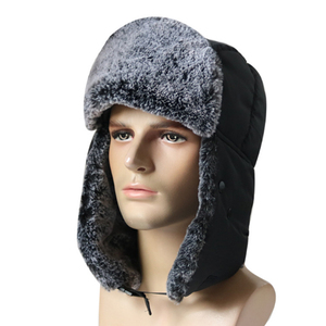 Sombrero de nieve de invierno Lei Feng Cap/Gorro de invierno Gorro de animal de felpa/Sombrero de piel sintética de estilo ruso con orejeras - Product Image 4