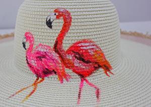 Cosum女式夏季软盘草帽手绘，适合户外沙滩旅行 - Product Image 6