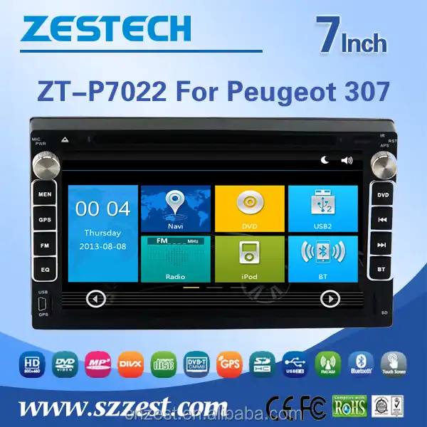 Für Peugeot 207 307 7 Touchscreen Android Autoradio DVD GPS Navigati