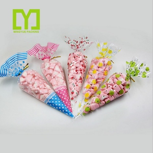 Sacs en cellophane en forme <span class=keywords><strong>de</strong></span> cône pour bonbons, popcorn sucré, pâtisserie, sacs en plastique transparent pour fête, <span class=keywords><strong>anniversaire</strong></span>, Noël, sacs à friandises - Product Image 4