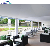 Tente industrielle à structure en aluminium, grande tente extérieure en forme de A pour événements, chapiteau blanc pour mariages, fêtes, événements, églises, à vendre