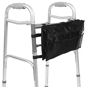 Water Resistant Accessory Basket Provides Hands Free Storage for Folding Walkers Durable walkers storage bag for Disabled