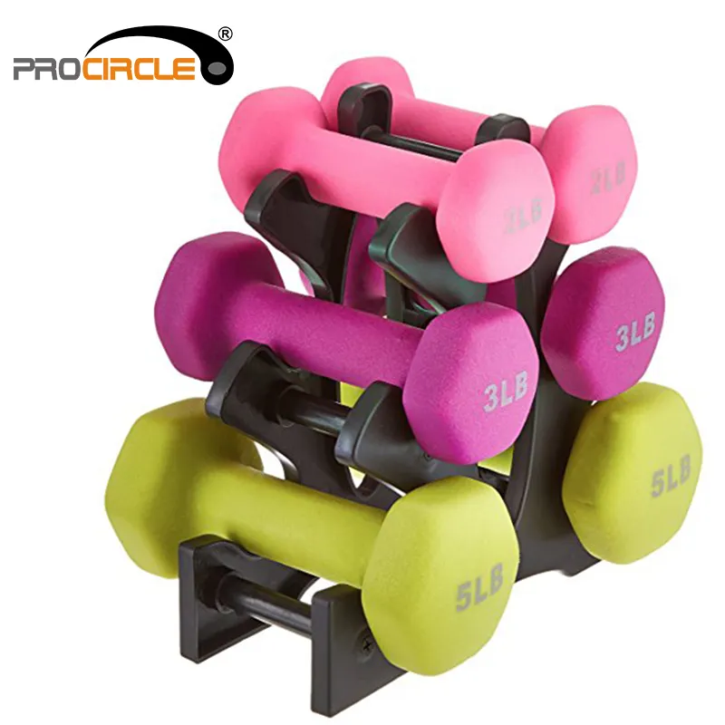 อุปกรณ์ฟิตเนส Neoprene/ไวนิลใช้ Dumbbell Rack สำหรับขาย