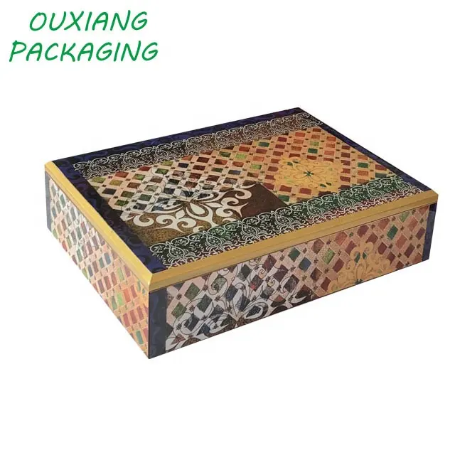 Luxus heißer Verkauf neues Design Holz Schokolade Datum Geschenk box für Ramadan