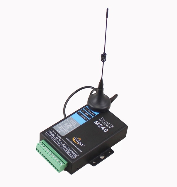 M240 Series Din Rail Mounting Serial Port RS232 RS485 Gprs Gsm Modem for SCADA AMR PLC