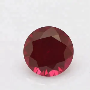 5 # 红宝石宝石圆形切割低血红色红宝石价格
