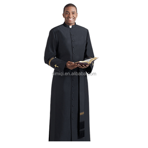 Vente chaude et robe <span class=keywords><strong>de</strong></span> <span class=keywords><strong>prêtre</strong></span> noire classique, robe romaine pour toute l'année - Product Image 4