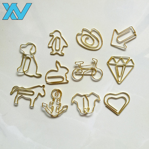 Độc Đáo OEM Dog Shaped Dachshund Thiết Kế Màu Vàng Kim Loại Dây Giấy Clips - Product Image 2
