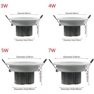 3w 4w 5w 7w <span class=keywords><strong>LED</strong></span> encastré Downlight Dimmable AC110V <span class=keywords><strong>220V</strong></span> encastré <span class=keywords><strong>LED</strong></span> <span class=keywords><strong>ampoule</strong></span> <span class=keywords><strong>Spot</strong></span> <span class=keywords><strong>pour</strong></span> éclairage à la maison <span class=keywords><strong>led</strong></span> plafonnier d'intérieur - Product Image 6