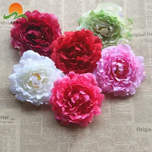 ZERO Wholesale Colorful High Simulation Artificial Flowers Peony Flower Head Silk Flowers Wedding