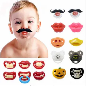 Food Grade Silicone Funny Baby Pacifiers Dummy Nipple Teethers Toddler Pacy Orthodontic Soothers Teat for Baby Pacifier Gift 1PC