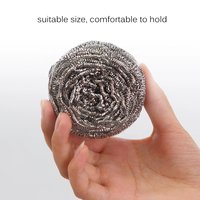 35G*6pcs Boule de nettoyage en métal pour cuisine, éponge spirale en acier inoxydable pour le nettoyage domestique