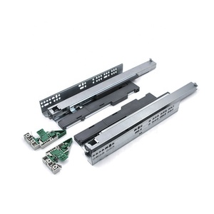 Mở Rộng đầy đủ Tự Đóng Cửa Trượt Đường Sắt ngăn kéo Trượt Đẩy Khóa Kính Thiên Văn Kênh Sliders Móc Ngăn Kéo Trượt - Product Image 3