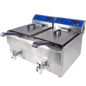 20L aperatif gıda işleme ekipmanları elektrikli türkiye fritöz kızarmış tavuk makinesi