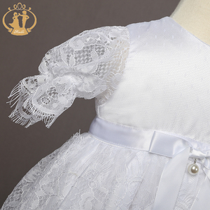 Abiti da bambino abbigliamento Boutique agile completo in pizzo abiti da battesimo per bambini 0-18m - Product Image 4