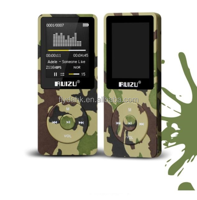 RUIZU X02 MP3プレーヤー 4G/8G/16G ポータブルMP3音楽プレーヤー 80