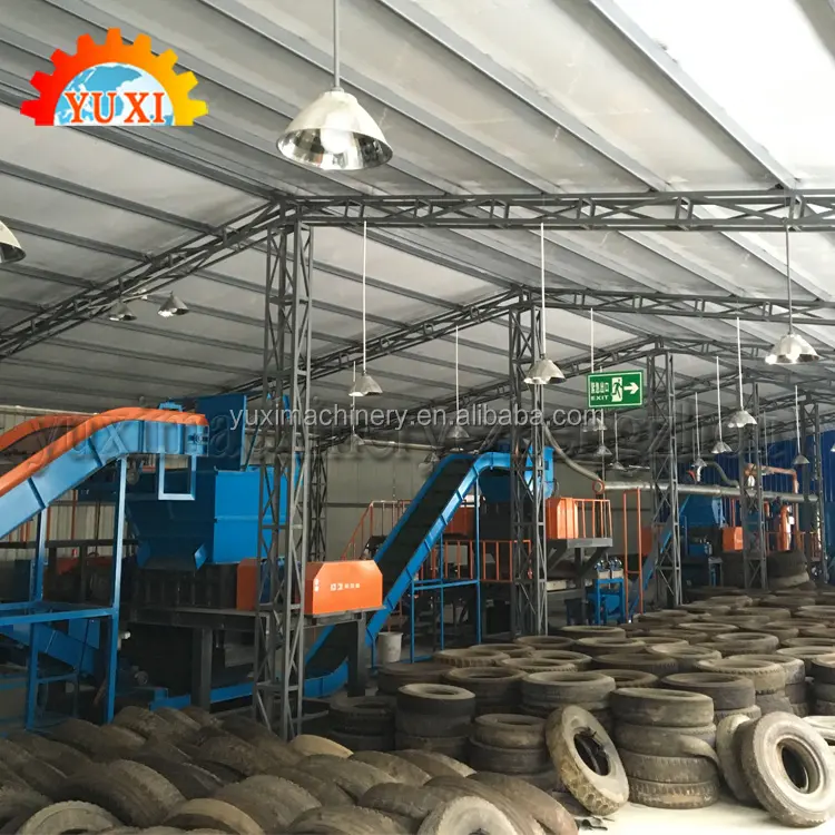 40-60 Mesh Rubber Recycle Machinery Used Truck Tire Crushing Plant Waste Tyre Recycling Machine Malaysia