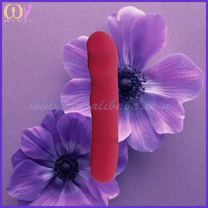 vibrante macho artificial del pene de silicona moderno y suave vibradores conejo de color rojo - Product Image 1
