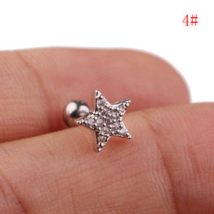 เครื่องประดับสแตนเลสสีเงินบดเจาะต่างหูกระดูกอ่อน - Product Image 6