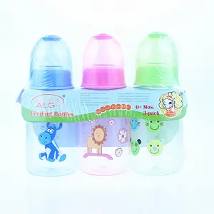 Botol Minum Lurus 4Oz, Botol Minum Kecil Bebas PP, Botol Pengocok untuk Bayi Set