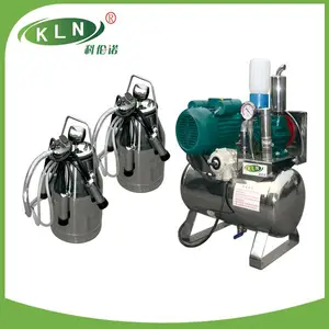 Milking Machine with double Milk Cans in dairy farm