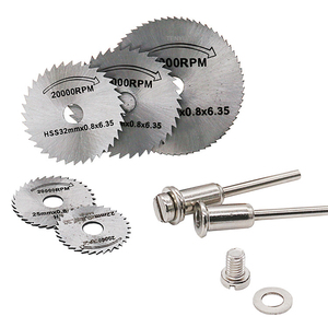 Ensemble de 7 lames de scie circulaire HSS miniatures pour outil rotatif <span class=keywords><strong>Dremel</strong></span> Fordom, machine de meulage électrique, pour couper l'<span class=keywords><strong>acier</strong></span>, les alliages et le laiton - Product Image 2