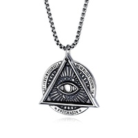 Vie Universelle Egypte Saint Religieux L'éternité Hommes Triangle Croire Collier Oeil