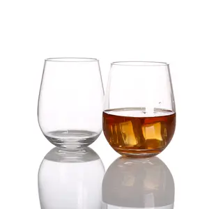 8oz/12oz/16oz BPA 무료 Tritan Stemless 플라스틱 와인 유리 세트 4 깨지지 않는 사용자 정의 로고 컵