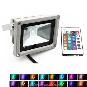 10 W 20 W 30 W 50 W Colore che cambia telecomando ha condotto la luce di inondazione Impermeabile IP66 rgb proiettore 20 w alluminio lampada di inondazione di rgb