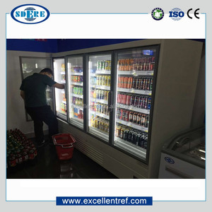 Exhibidor Refrigerado Comercial con Frente <span class=keywords><strong>de</strong></span> <span class=keywords><strong>Vidrio</strong></span> Abierto, Usado en Supermercados/Tiendas <span class=keywords><strong>de</strong></span> Conveniencia para Exhibición <span class=keywords><strong>de</strong></span> Bebidas - Product Image 3