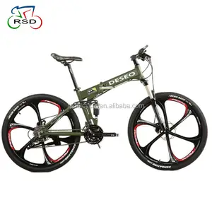 Bicicleta de Montaña plegable de 26 pulgadas con freno de disco, bici de montaña plegable de 21 velocidades